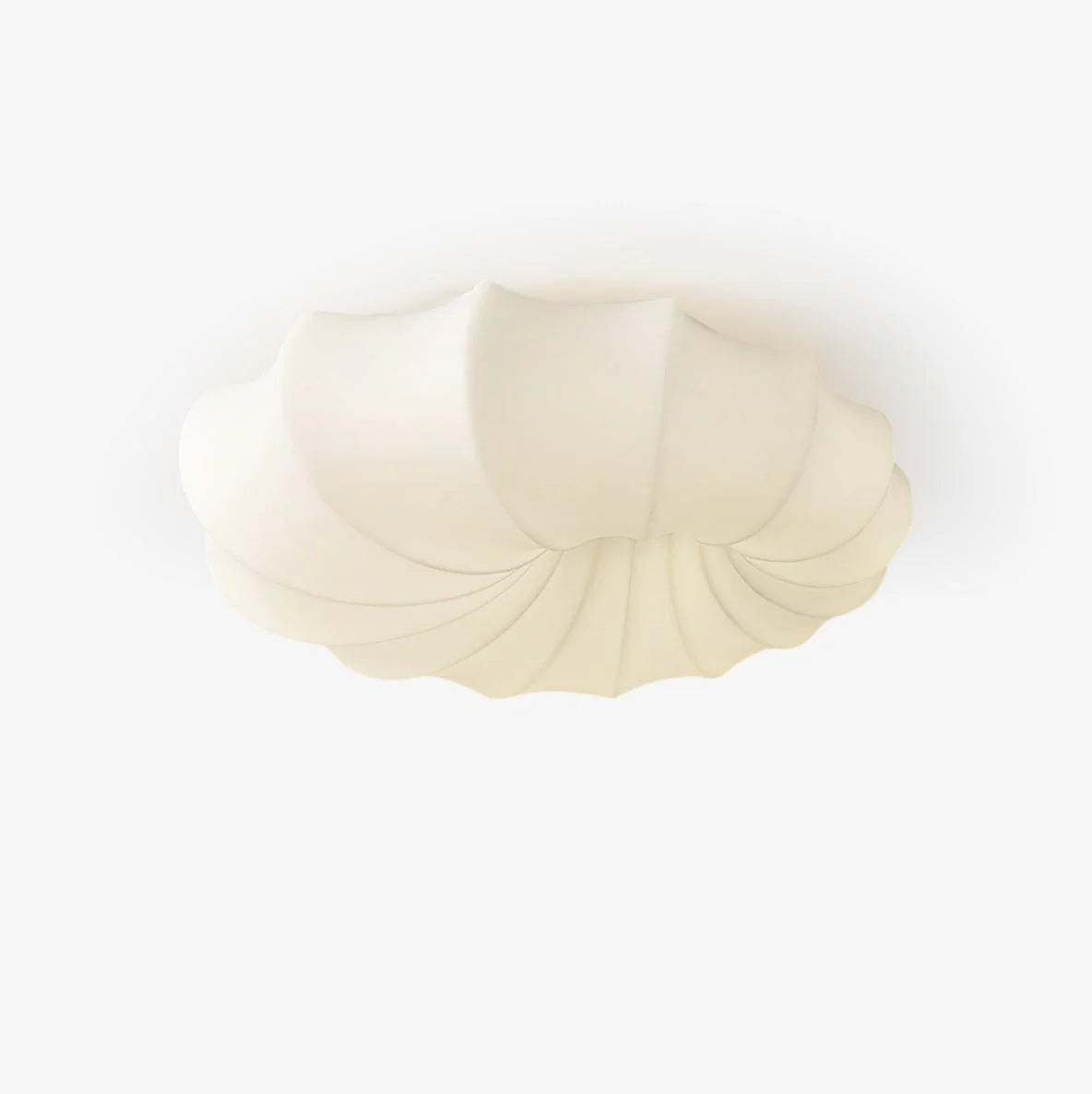 Minimalist Creamy Pumpkin Flush Mount Light
