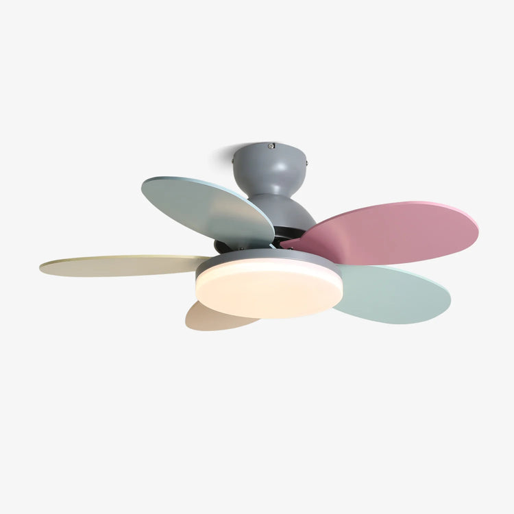Farverigt PetalGlow Acrylic Fan Light