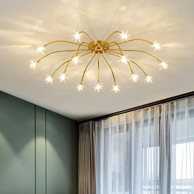 Opulent Star-Globe glass Ceiling Light