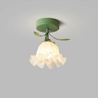 French-Style Stained Glass Flower Lamp