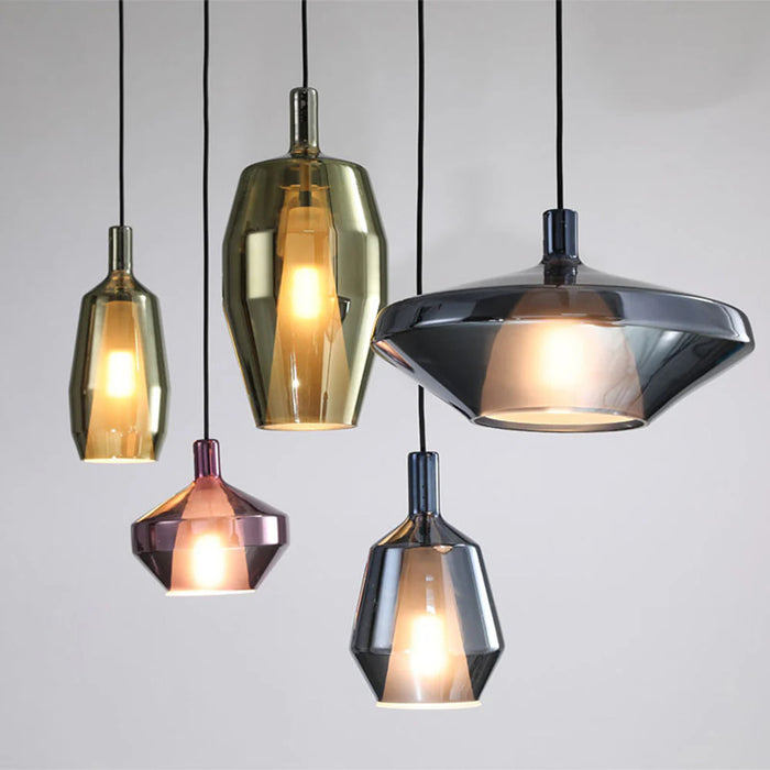 Suspension en verre nordique moderne