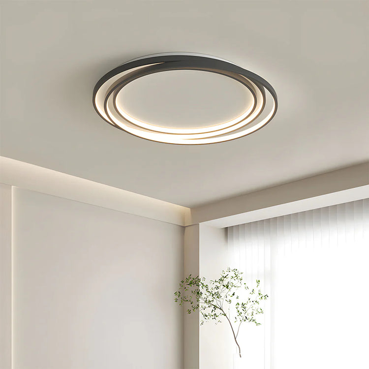 Moderne runde jern kunst loftslampe