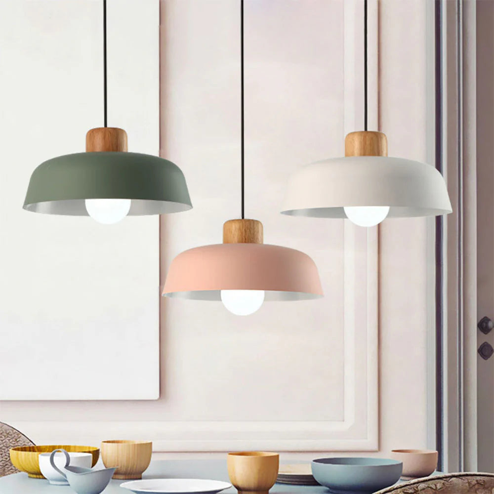 Lampe à suspension ronde moderne en métal