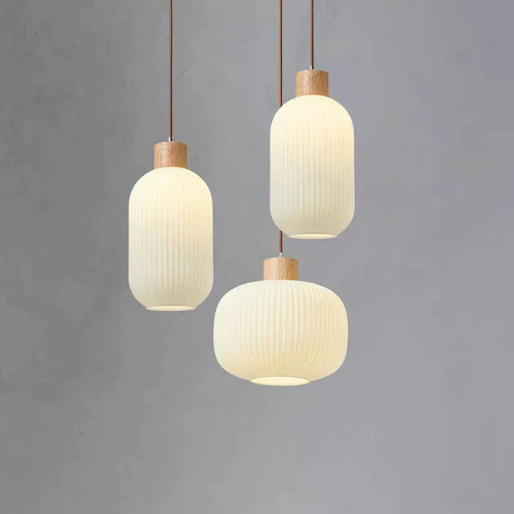 Lampada a sospensione in vetro stile lanterna antica