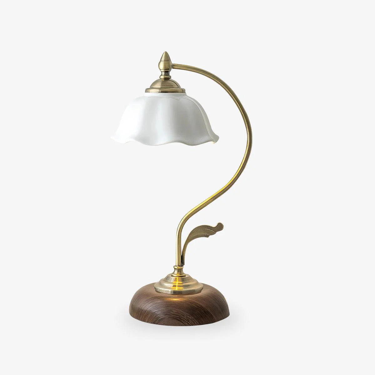 Vintage Flower Glass Table Lamp