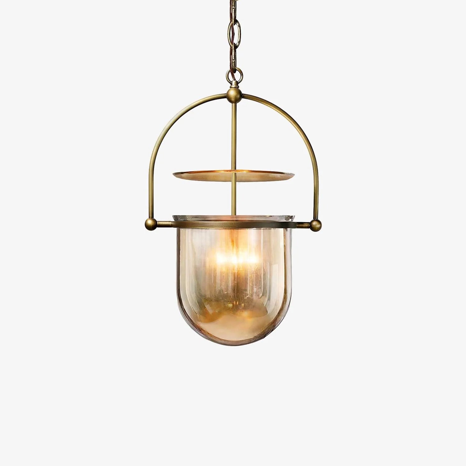 Lampe à Suspension Vintage en Verre