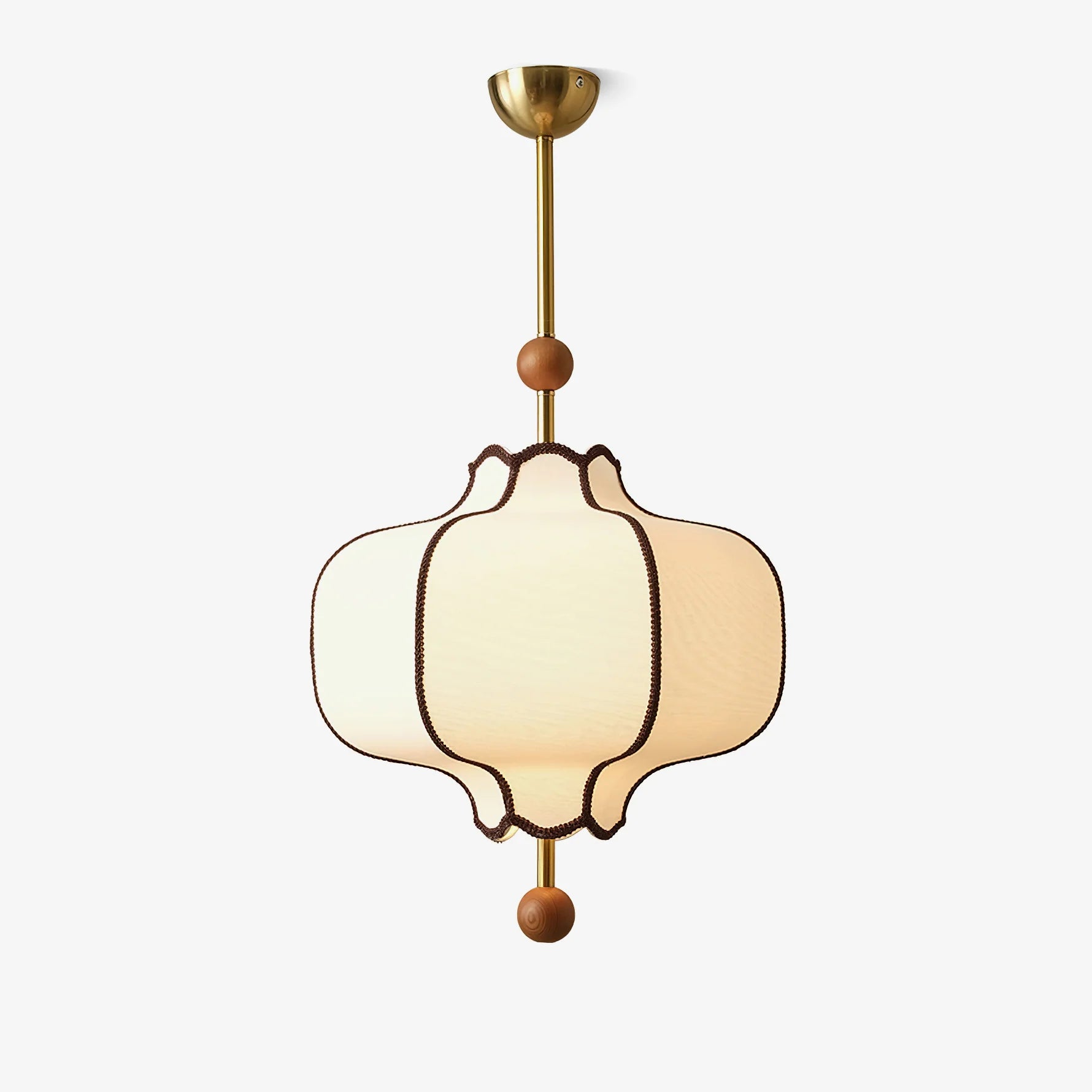 Lampe à Suspension Dôme Vintage en Tissu