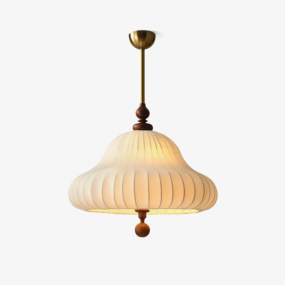Lampe à suspension en tissu pétale oriental