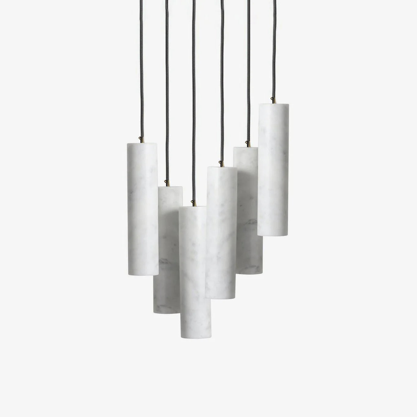 Lampe à suspension élégante en marbre cylindrique