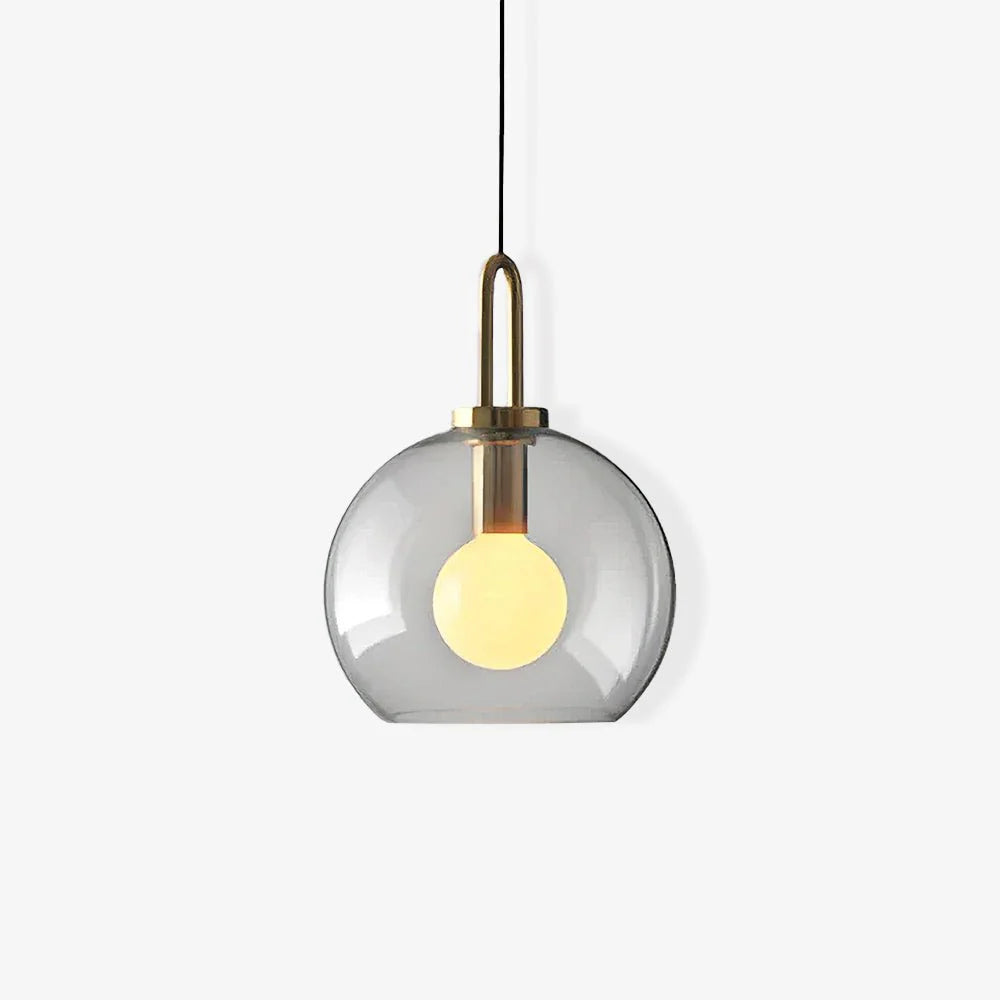 Lampe à Suspension Pendule Vintage en Verre