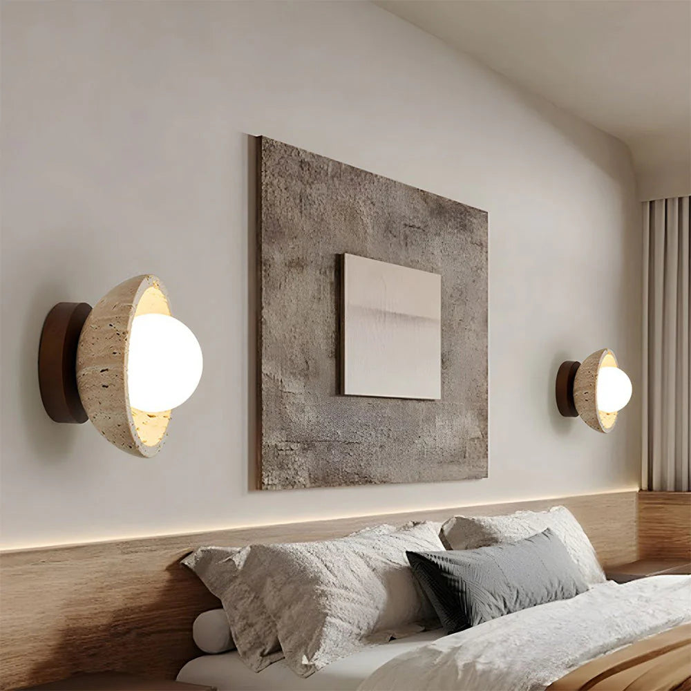 Modern Industrial Stone Wall Light