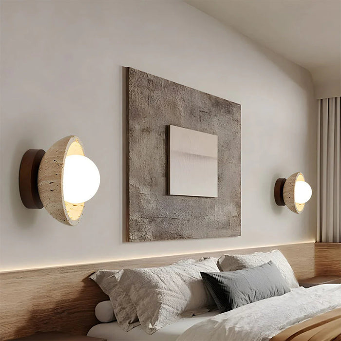 Modern Industrial Stone Wall Light