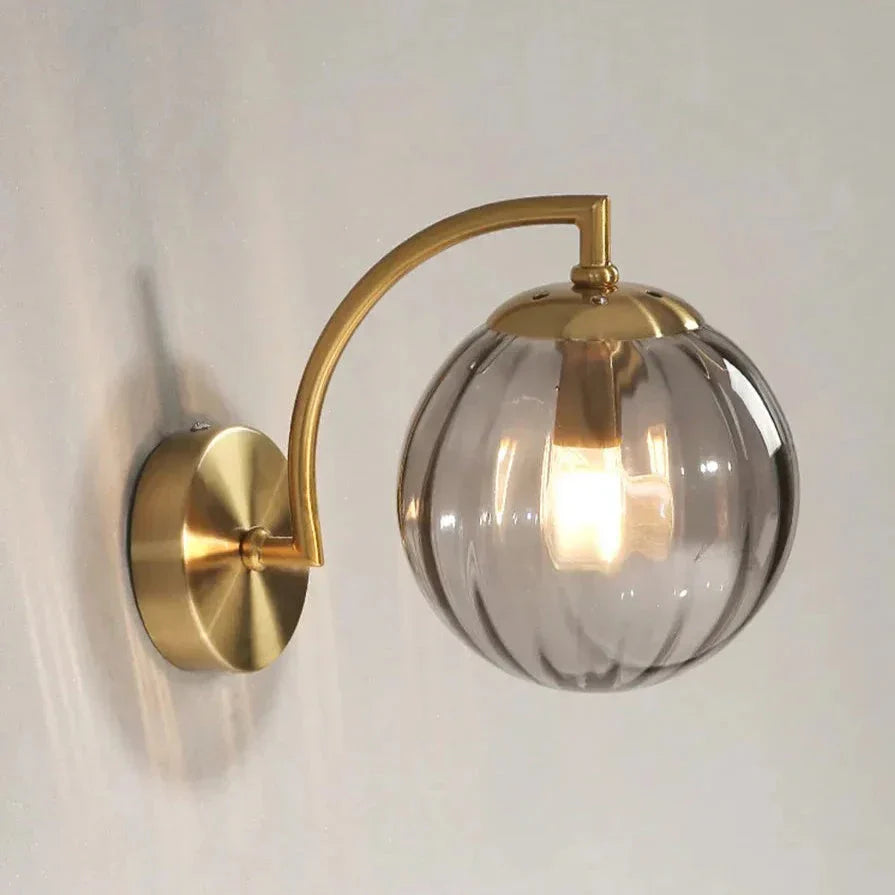 Lampada da parete in vetro colorato di anguria