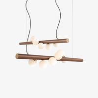 Noordse houten hanglamp