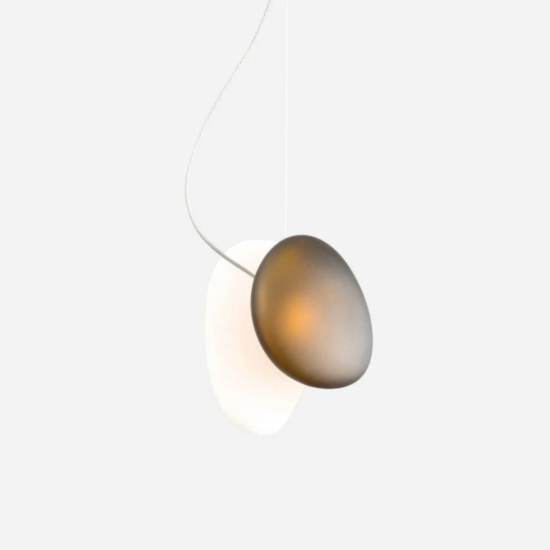 Lampe à suspension ovale en verre élégante
