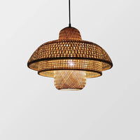 Moderne Boho Rattan Pendelleuchte
