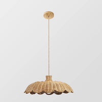 Boho Chic Rattan Woven Pendant Lamp