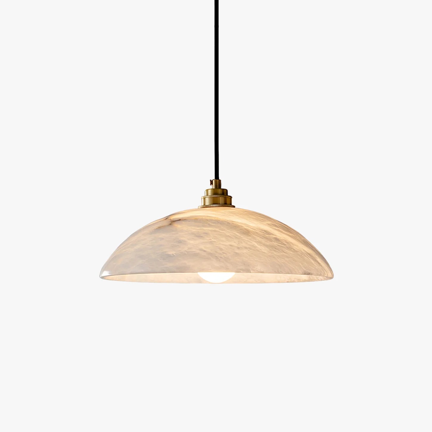 Moderne buet fad inspireret marmor pendellampe