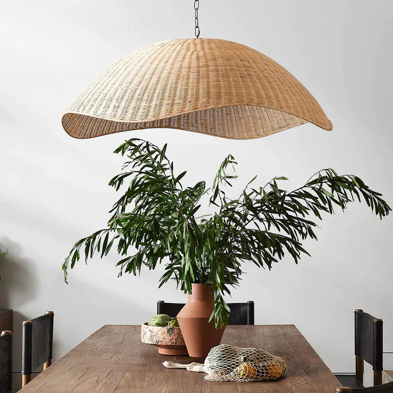 Handmade Minimal Rattan Pendant Light