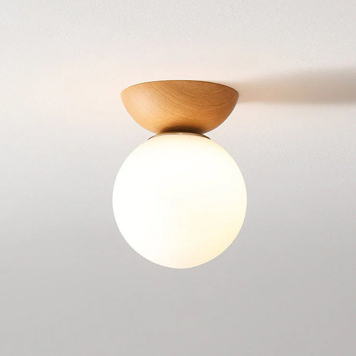 Japanese-Style Wooden Ceiling Light