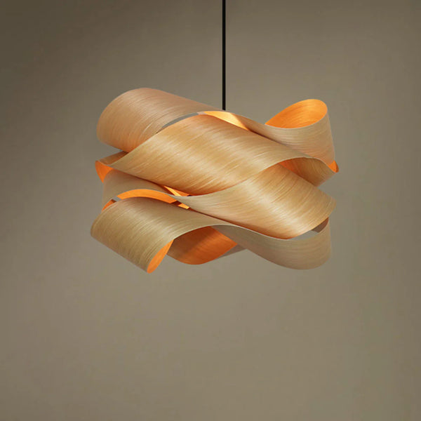 Suspension rétro en bois irrégulière