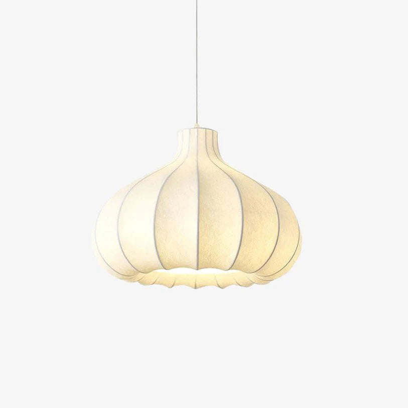 Lampe à suspension ronde élégante en soie