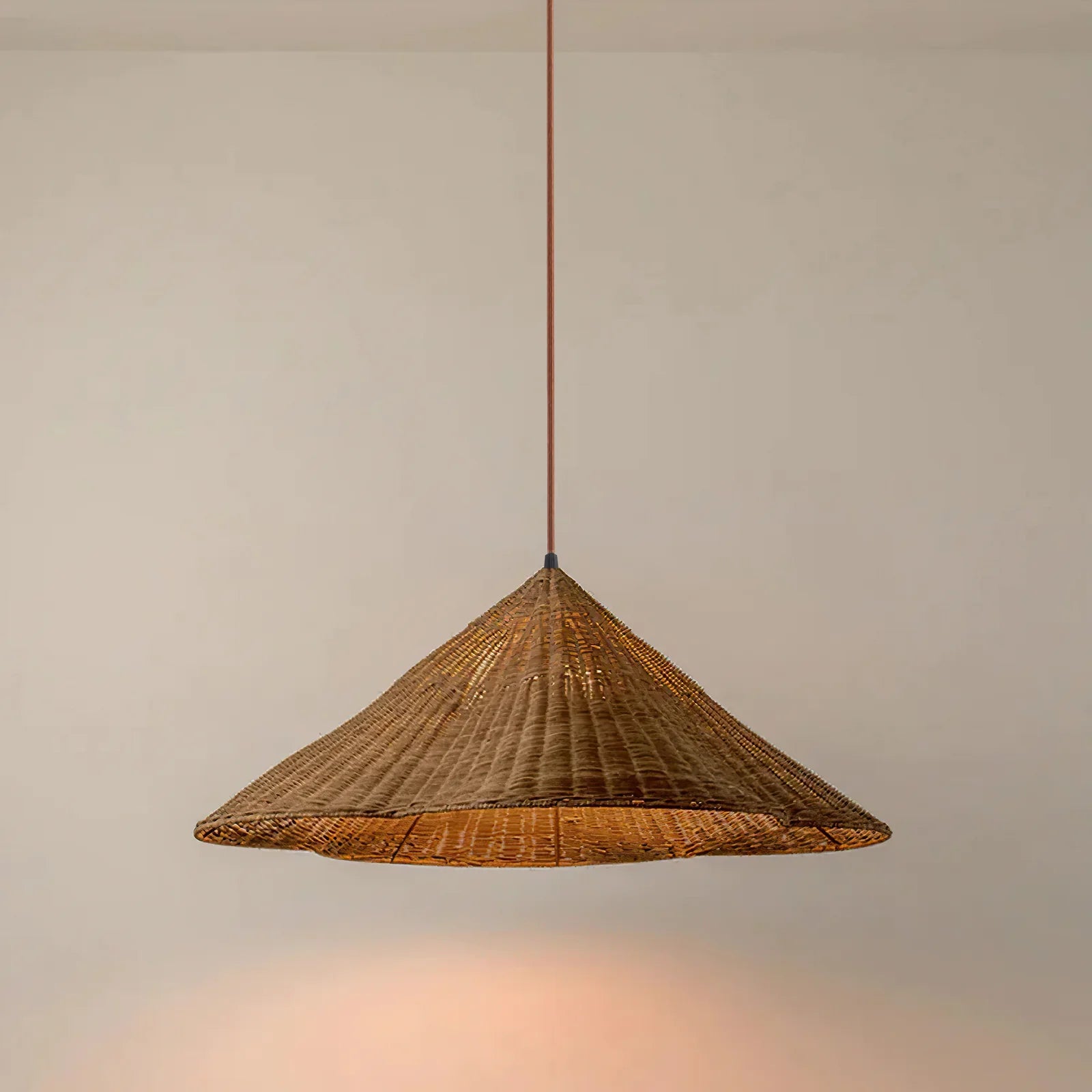 Lampada a sospensione smerlata intrecciata Boho