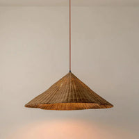 Boho geweven geschulpte hanglamp