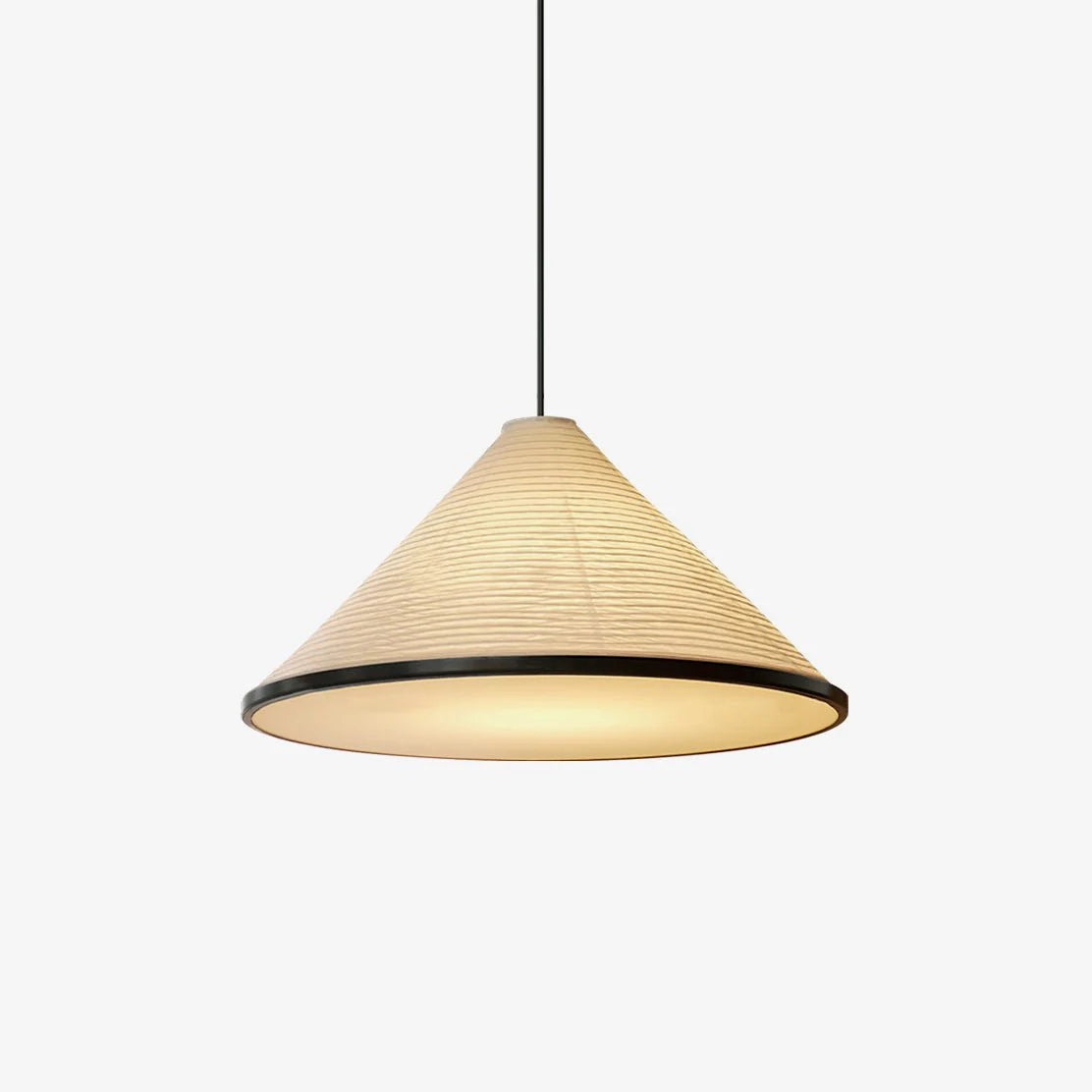 Lampe suspendue en papier prisme Wabi-Sabi