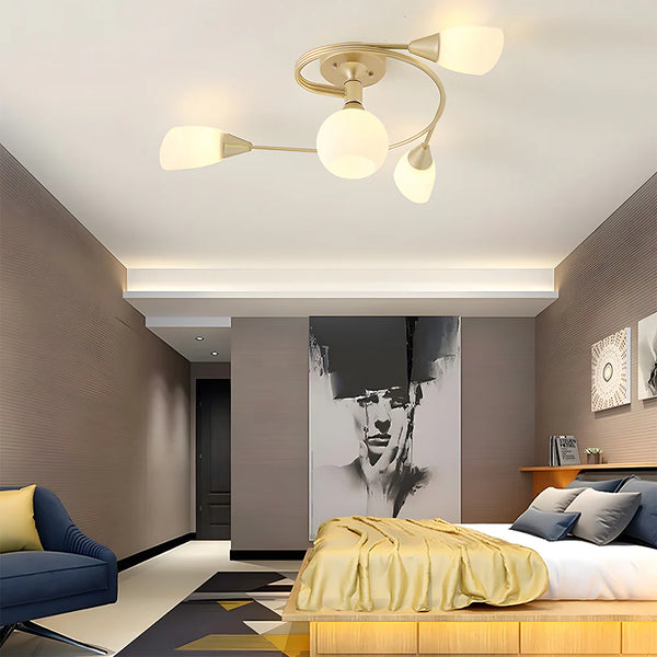 Moderne Multi-Head Metal Loop lysekrone