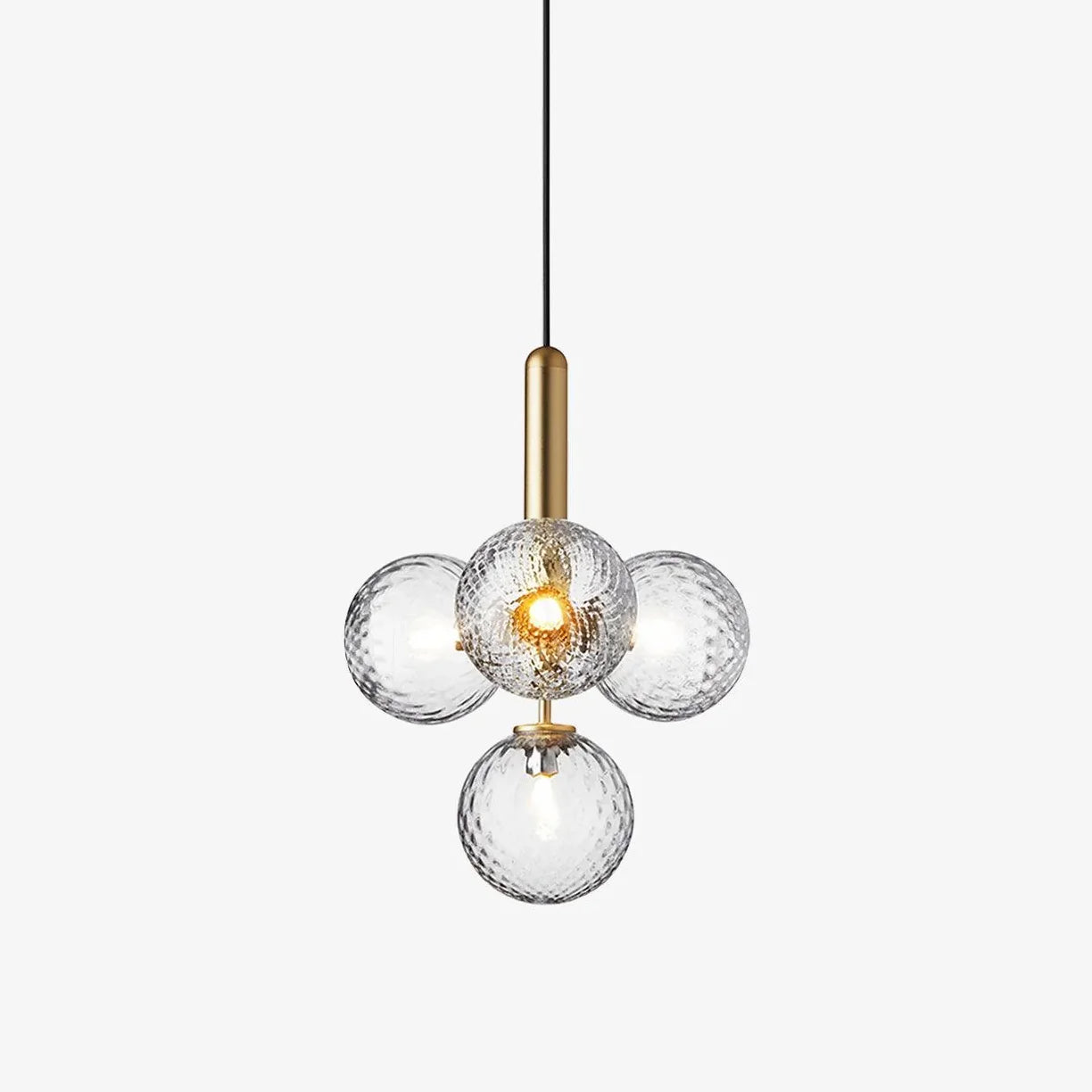 Petite suspension ronde moderne en verre