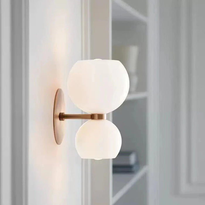 Twin Sphere Contemporary Wall Light
