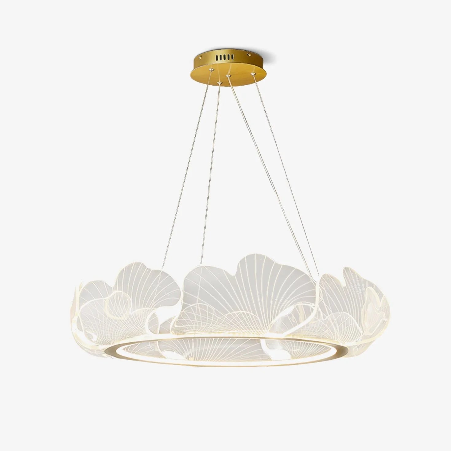 Lustre rond en acrylique océanique