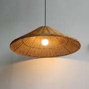 Retro Cone Rattan Pendant Light