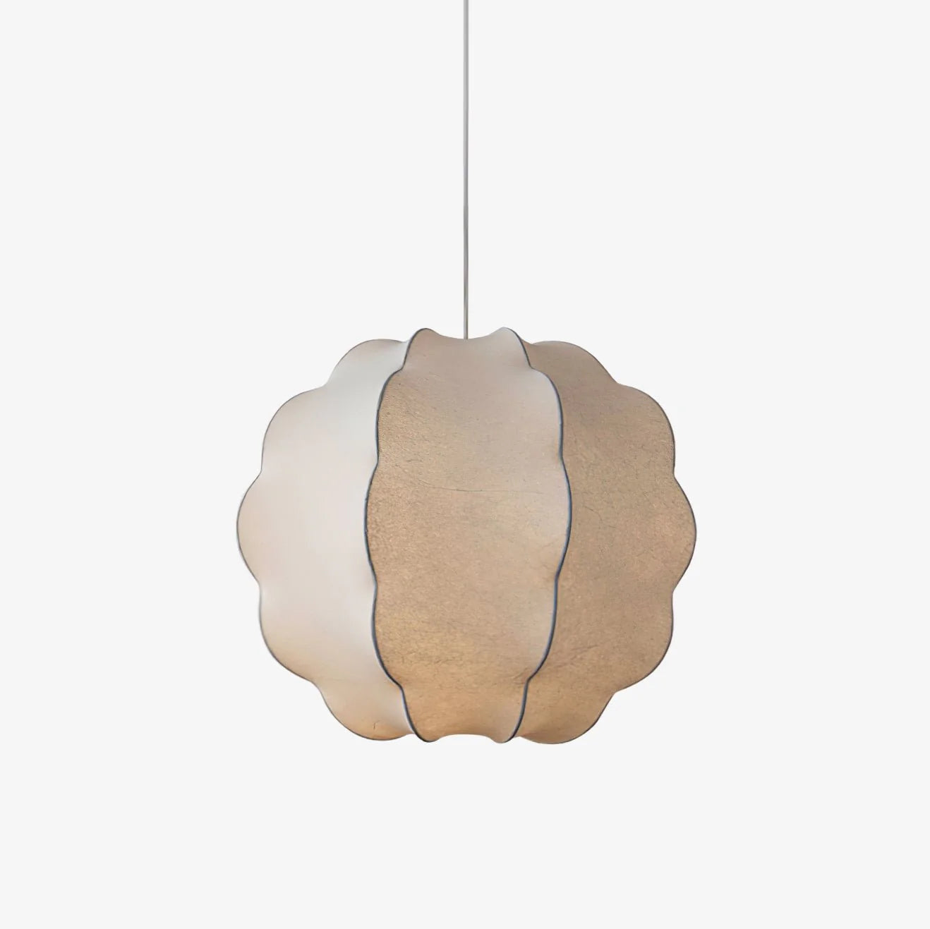 Lampe à suspension élégante en soie ondulée