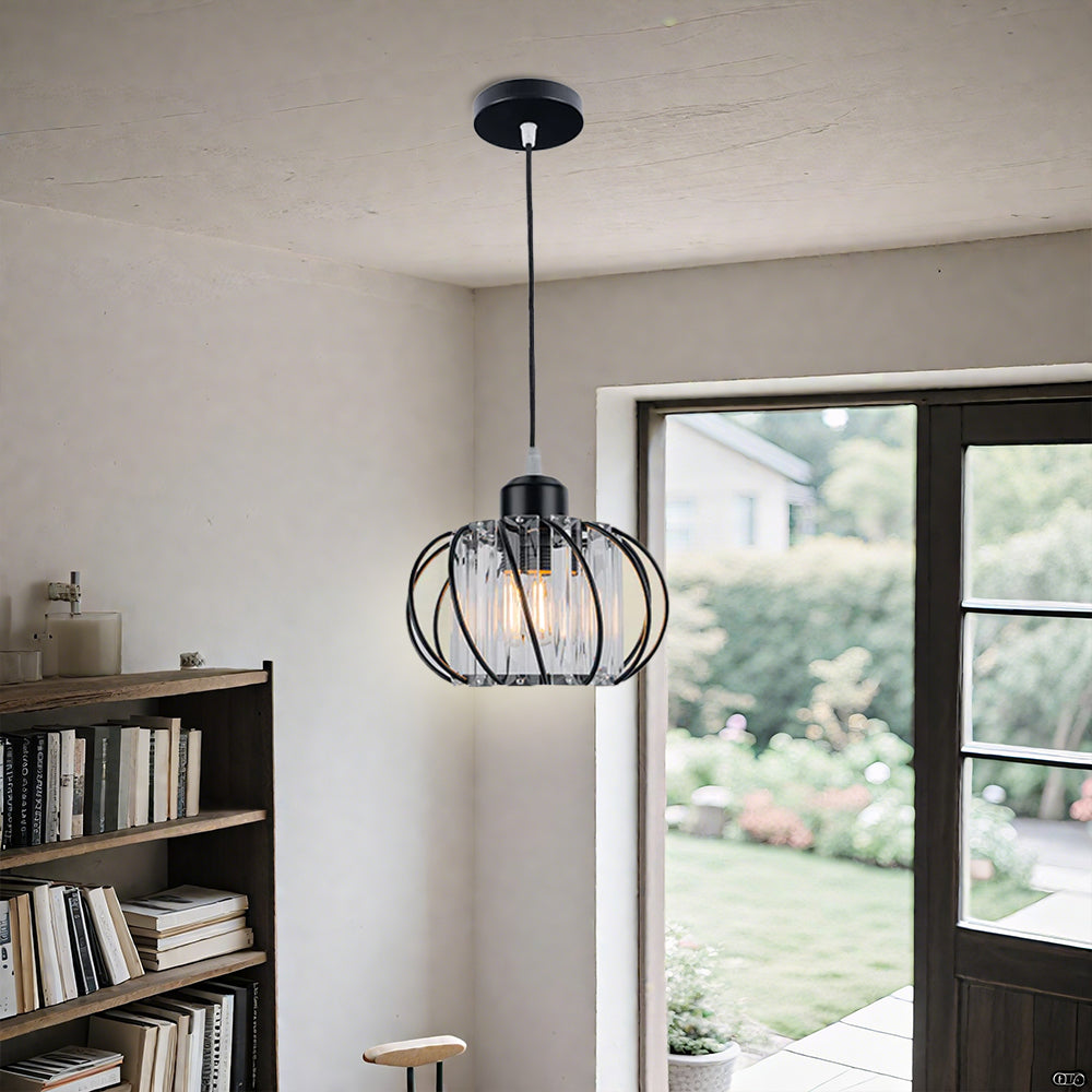 Lampe à suspension en verre globulaire simple et nordique moderne