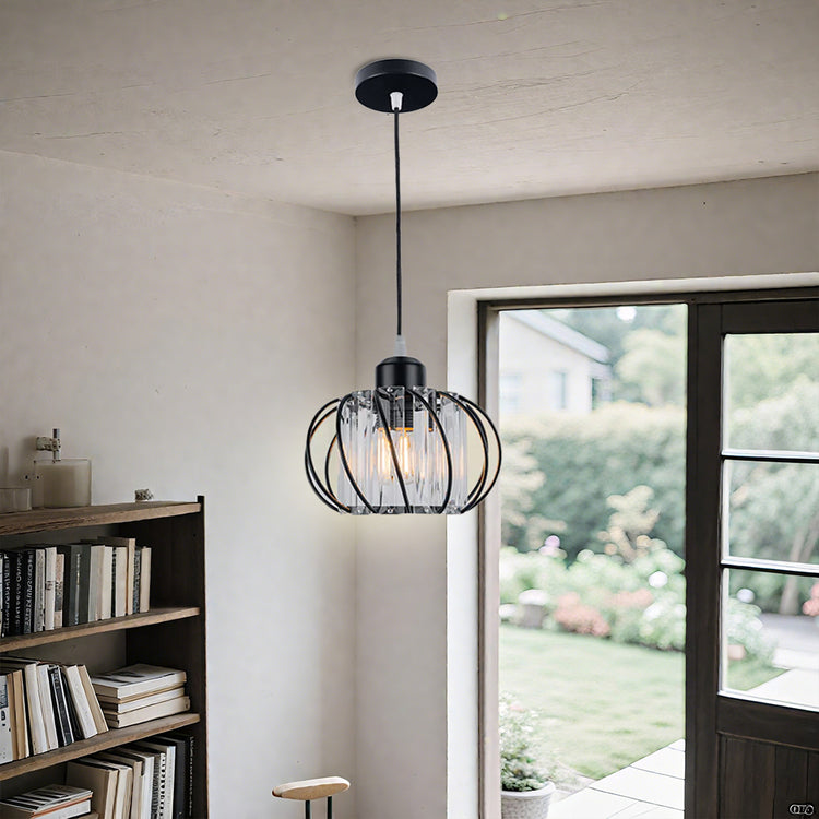 Moderne Nordisk Simple Globular Glas Pendel Light