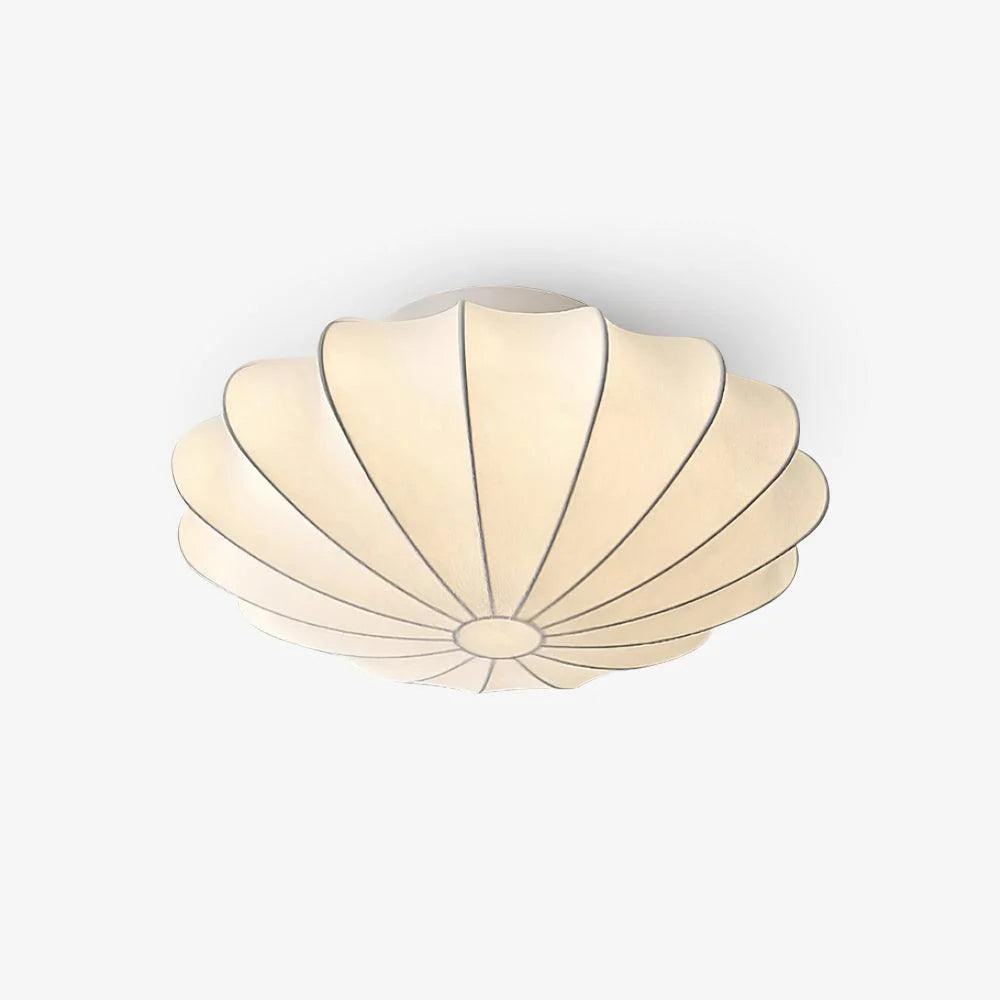 Plafonnier moderne en soie en forme de coquille