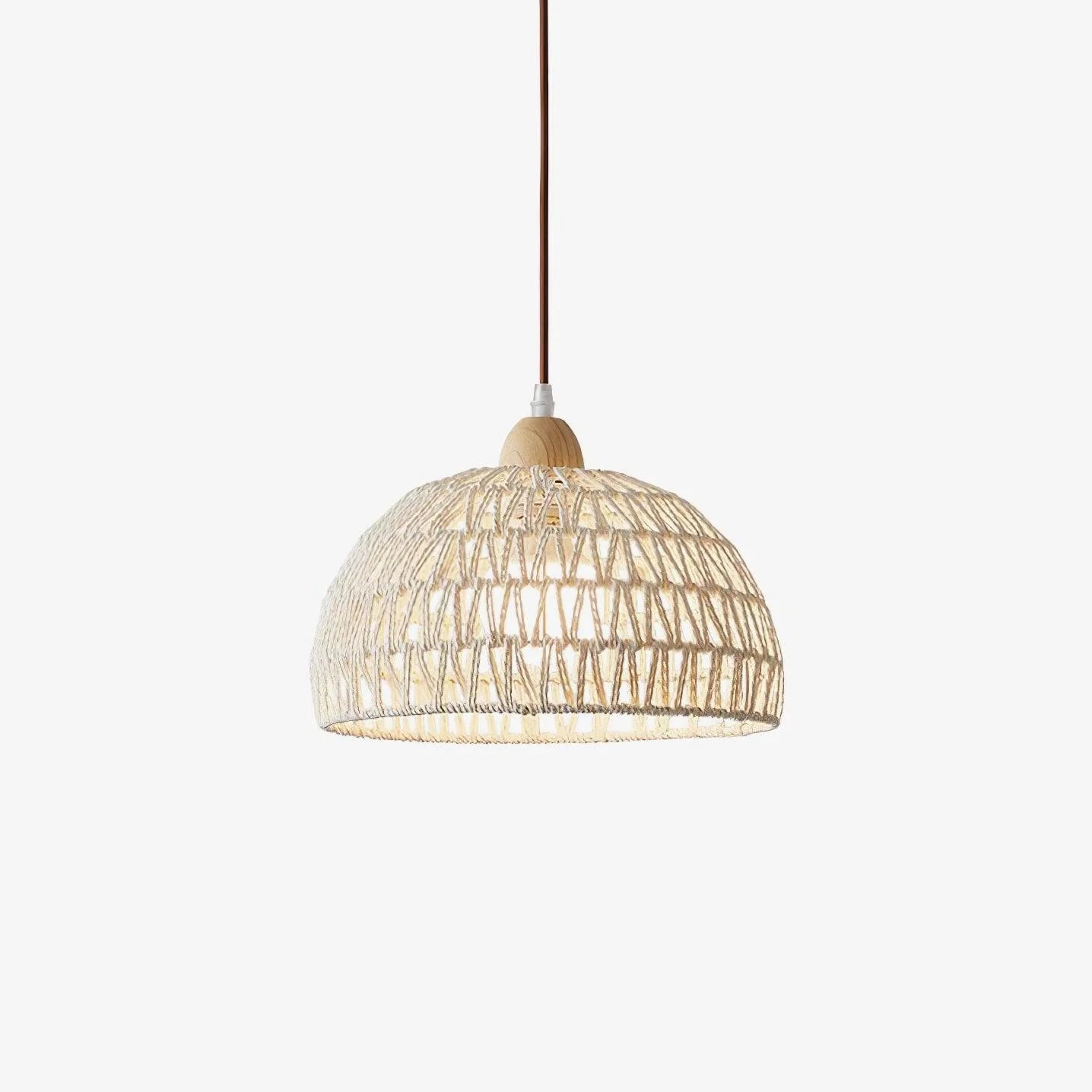Lampada a sospensione Arco in rattan