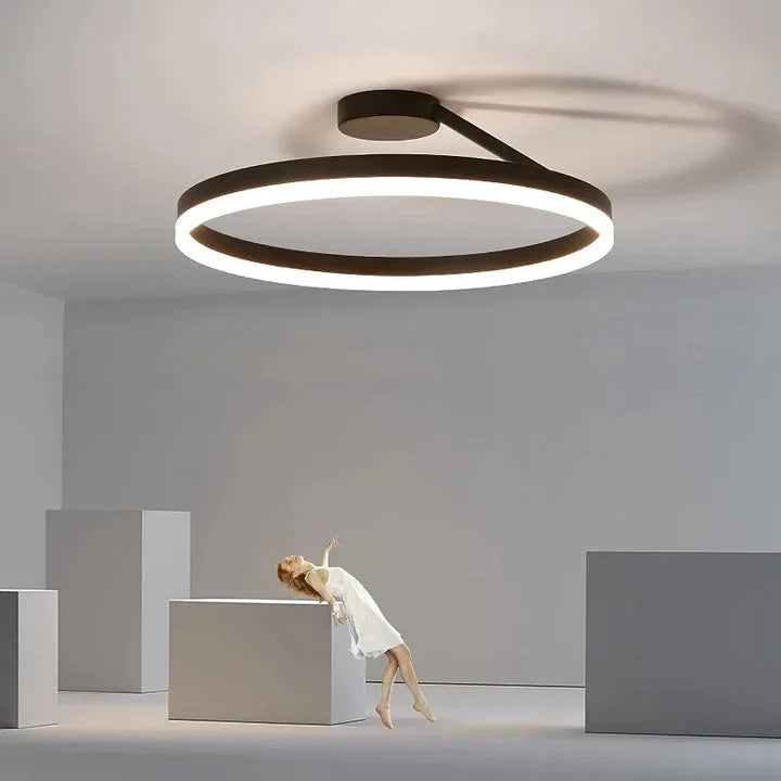 Moderne rund akryl loftslampe
