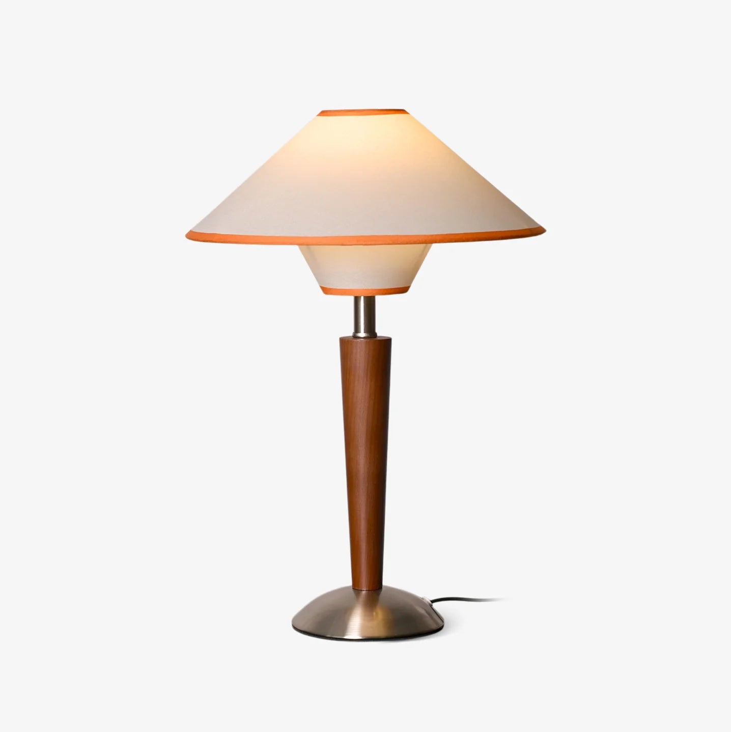 Lampe de table rétro en tissu géométrique