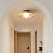 Plafonnier rond classique en bois