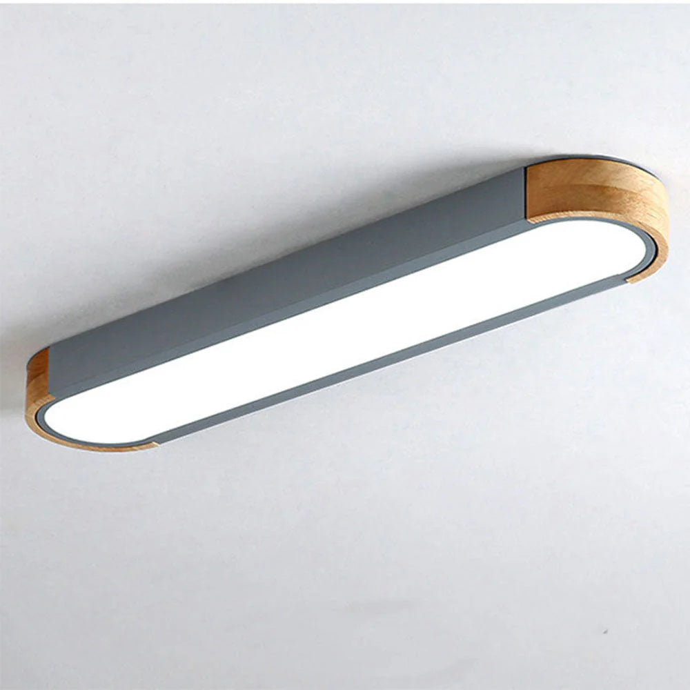 Plafonnier ovale allongé moderne en métal