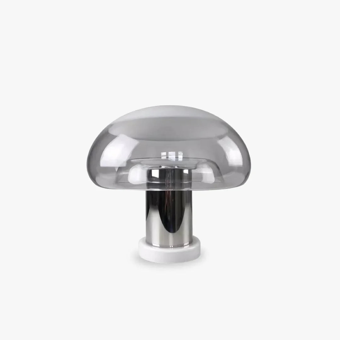Minimalistisk glassvamp bordlampe
