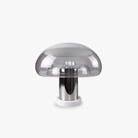 Minimalistisk glassvamp bordlampe