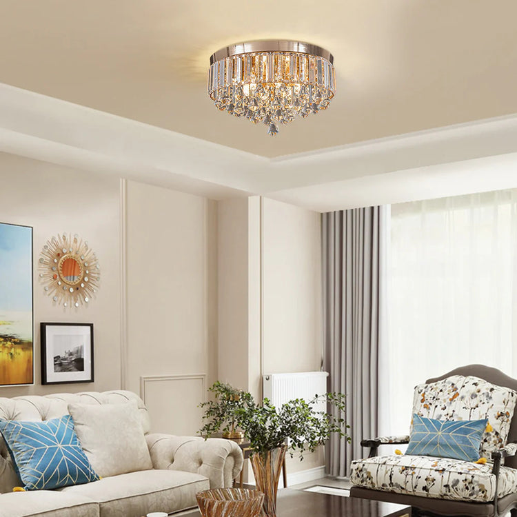 Moderne krystal rund loftslampe