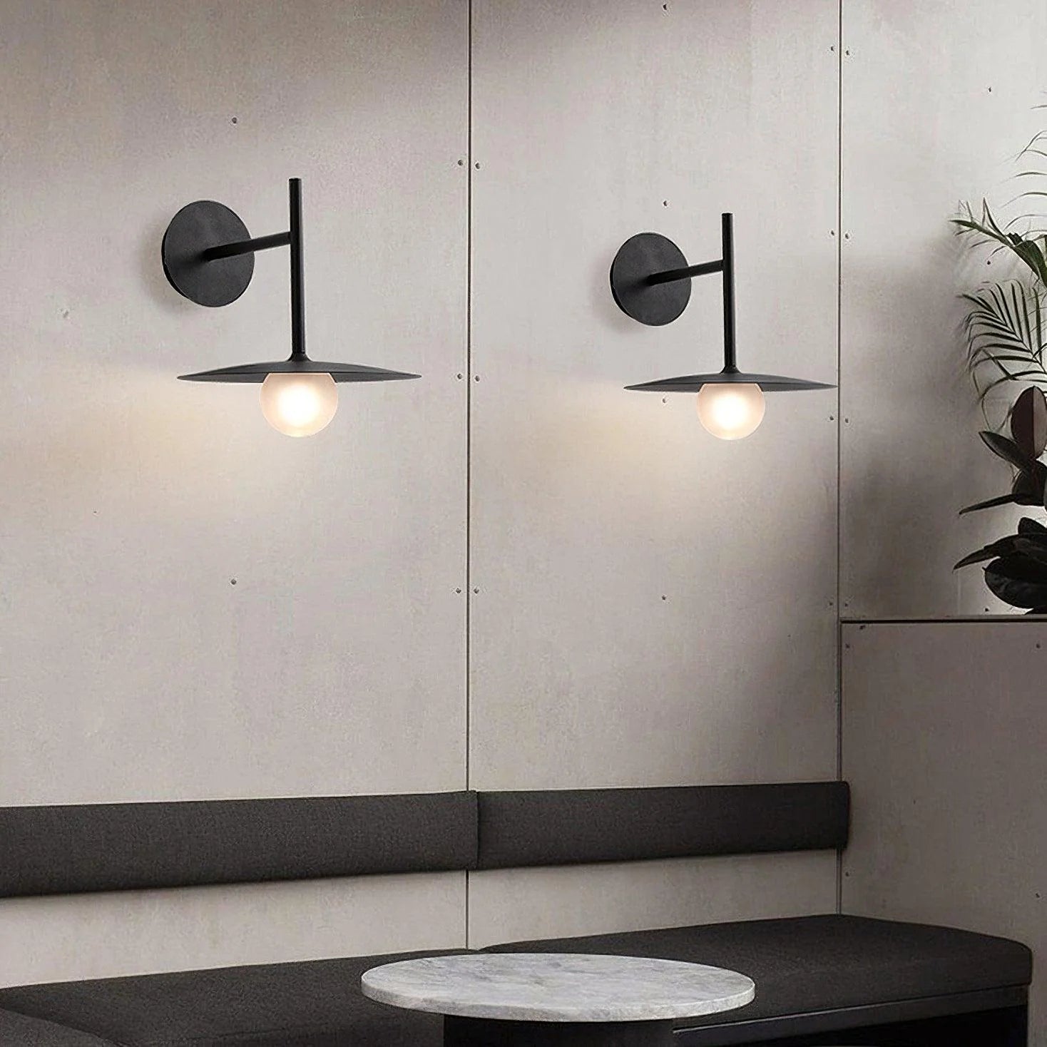 Modern Disc Glass Wall Light