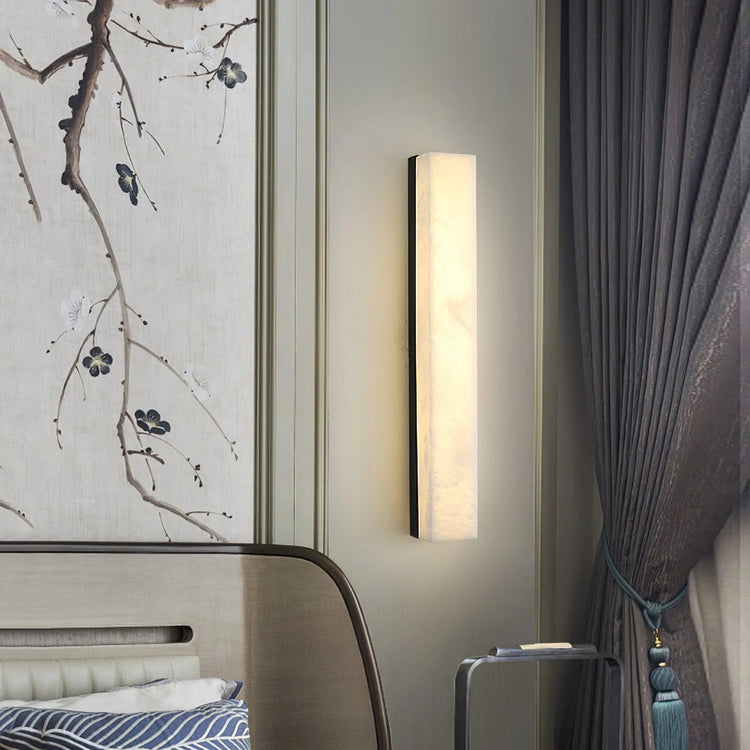 Stylish Narrow Vertical Marble Wall Light