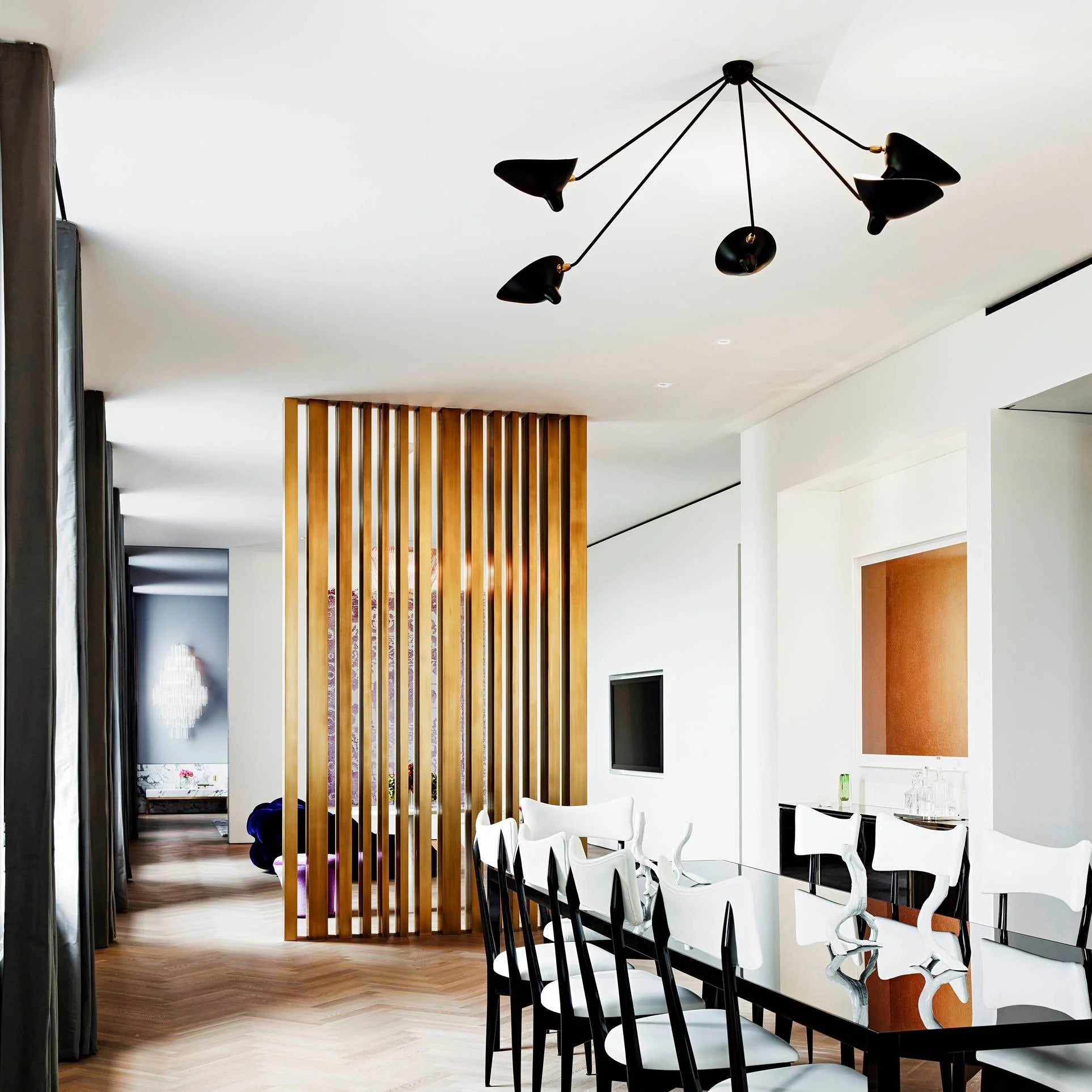 Stylish Celestial Curve Metal Ceiling Light