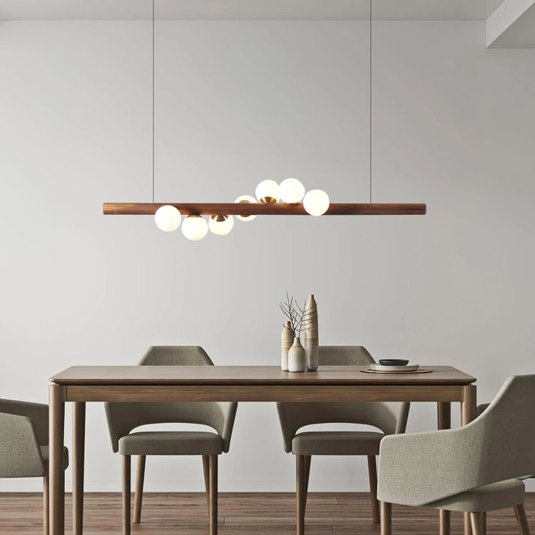 Modern Horizontal Round Glass Pendant Light